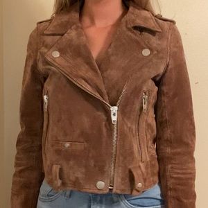 XS blank nyc real suede jacket
